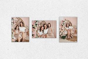 Tisk na sklo sada 3 kusů 15x10 cm z vlastních fotografií, Sklo clearvision, Včetně stojánku