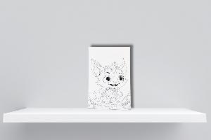 Omalovánka 30x20 cm s netopýrkem Fotikem na plátně, Plátno 100% polyester: 240g/m²