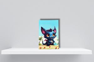 Hotový fotoobraz 30x20 cm s netopýrkem Fotikem, Plátno 100% polyester: 240g/m²