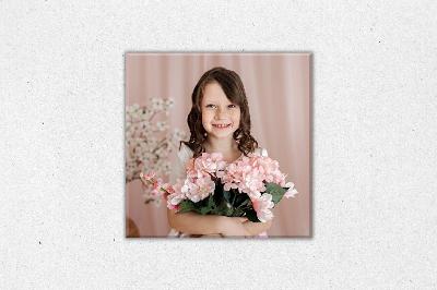 Tisk na sklo 40x40 cm z vlastní fotografie, Sklo clearvision, S nalepovacím háčkem