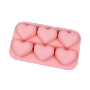 Silikonová forma na mýdlo srdíčka II. - 6ks