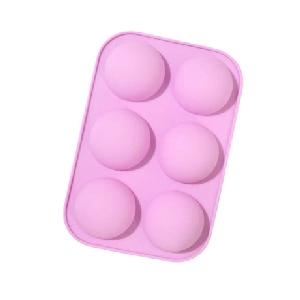 Silikonová forma na mýdlo polokoule - 6ks