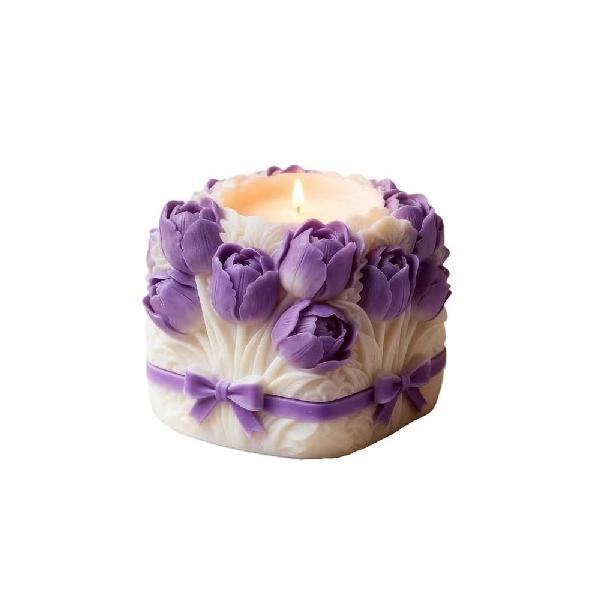 Silikonová forma na svíčku tulipány