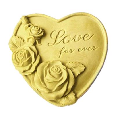 Silikonová forma na mýdlo srdíčko Love for ever, 7×7,5×3 cm