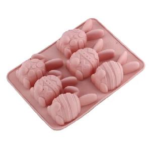 Silikonová forma na mýdlo vajíčka s ušima - 6ks