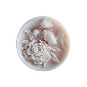 Silikonová forma na mýdlo květy s motýlem