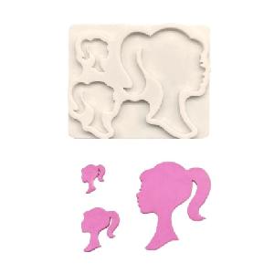 Silikonová mini formička profil dívky