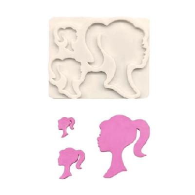 Silikonová mini formička profil dívky