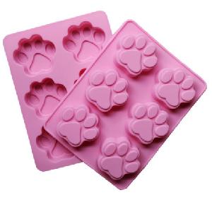 Silikonová forma na mýdlo psí tlapky - 6ks