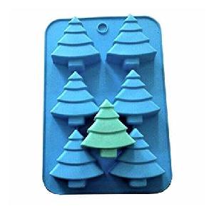 Silikonová forma na mýdlo stromečky - 6ks
