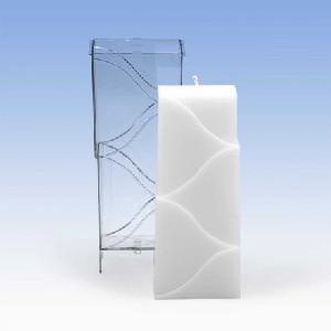 Polykarbonátová forma na svíčku vlny 7,5x5x17,9 cm