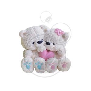 Silikonová forma na mýdlo 3D méďové se srdíčkem