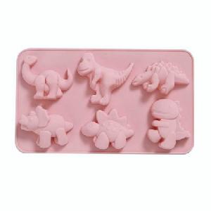 Silikonová forma na mýdlo dinosauři mix - 6ks