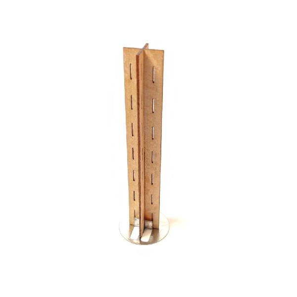 Dřevěný křížový knot č. K1 s držákem, sada 10 ks – pr. nádoby 6–8 cm