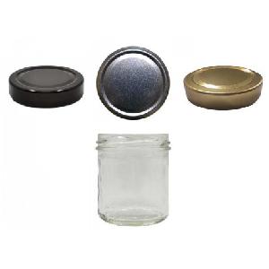 Sklenička na svíčky s víčkem pr. 6,2x7,3cm Stříbrné vysoké