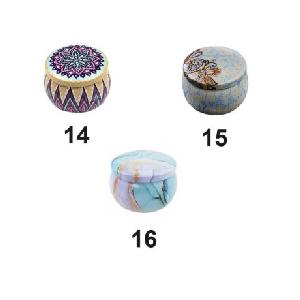 Plechová dóza na svíčky pr. 7x5cm 16