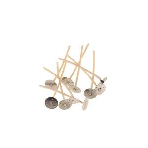 Povoskovaný bavlněný knot na svíčky s plíškem 6cm - sada 10ks | Knoty na svíčky | Knoty pro výrobu svíček