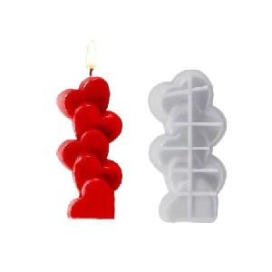 Silikonová forma na svíčku srdíčka