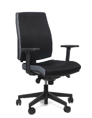 Kancelářské křeslo JOB bez podhlavníku černošedý