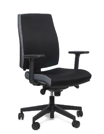 Kancelářské křeslo JOB bez podhlavníku černošedý