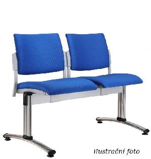 Lavice Square čalouněný šedý plast 4