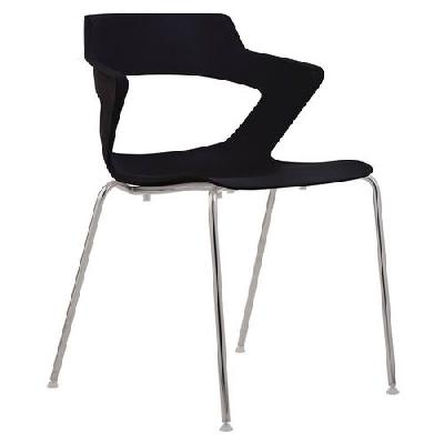 Plastová jídelní židle Aoki, černá