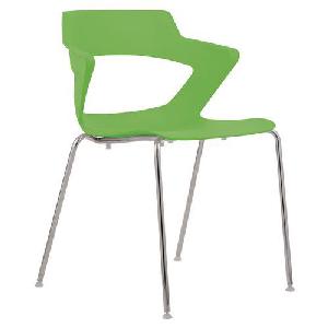 Plastová jídelní židle Aoki, zelená
