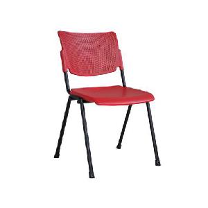 Plastová jídelní židle MIA Black, červená