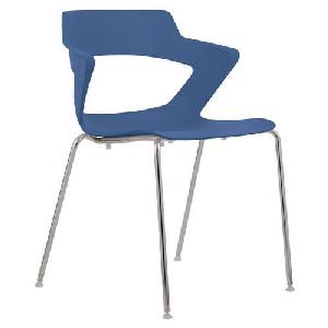 Plastová jídelní židle Aoki, modrá