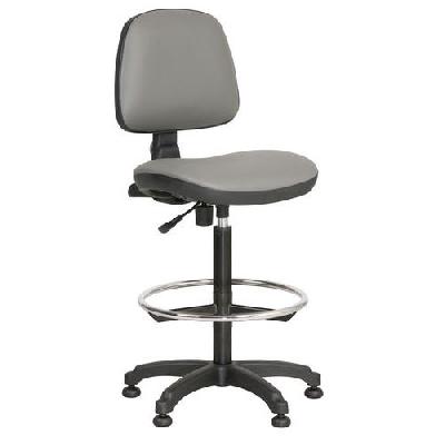 Zvýšená pracovní židle Monako plus s kluzáky, šedá