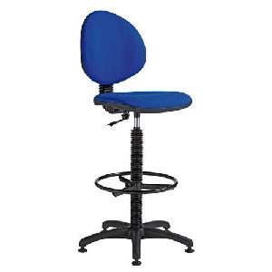 Zvýšená pracovní židle Stella s kluzáky, modrá