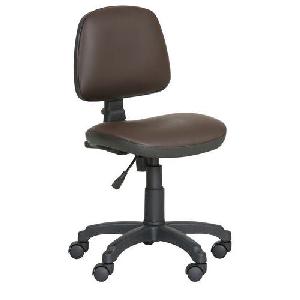 Pracovní židle Monako s tvrdými kolečky, hnědá