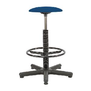 Zvýšená pracovní stolička Golia s kluzáky, modrá