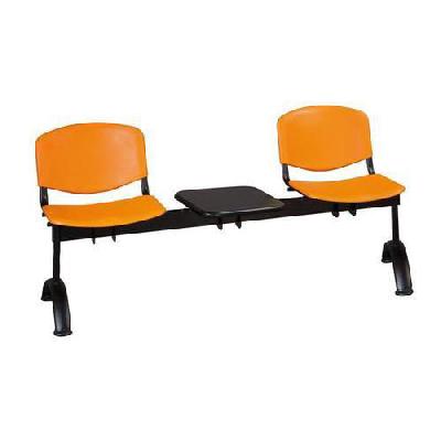 Lavice ISO Plast, dvoumístná se stolkem, oranžová
