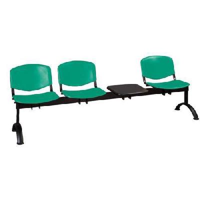 Lavice ISO Plast, třímístná se stolkem, zelená