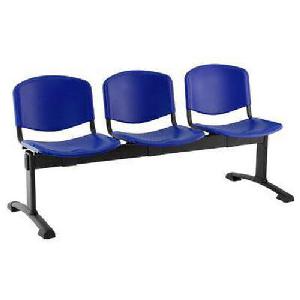 Plastová lavice Ida, třímístná, modrá