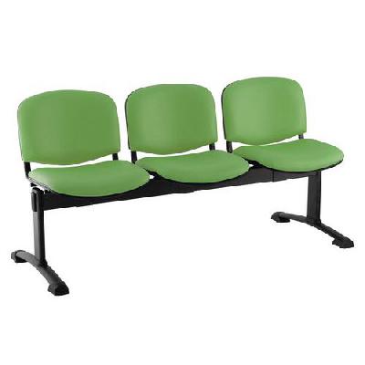 Koženková lavice Ida, třímístná, zelená