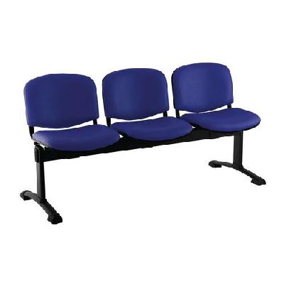 Koženková lavice Ida, třímístná, modrá