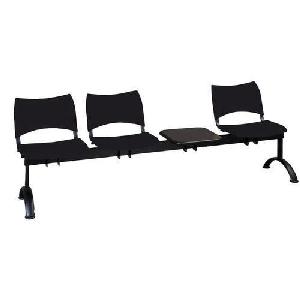 Lavice Visio, třímístná se stolkem, černá