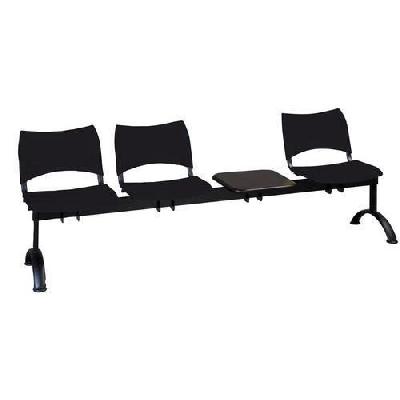 Lavice Visio, třímístná se stolkem, černá