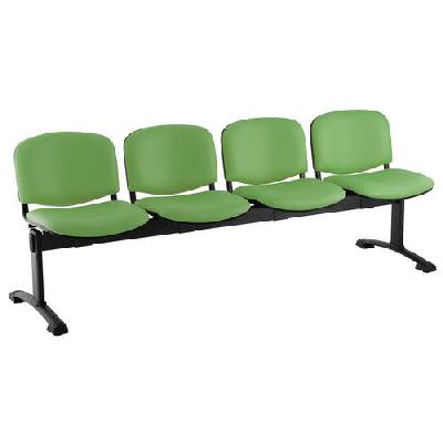 Koženková lavice Ida, čtyřmístná, zelená