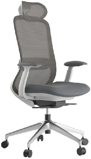 MERCURY Kancelářská židle BESSEL šedý plast, světle šedá