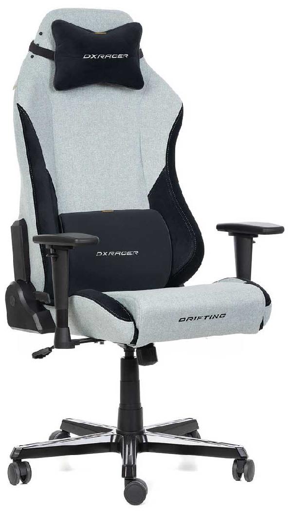 Herní židle DXRacer DRIFTING šedo-černá látková – kovový kříž