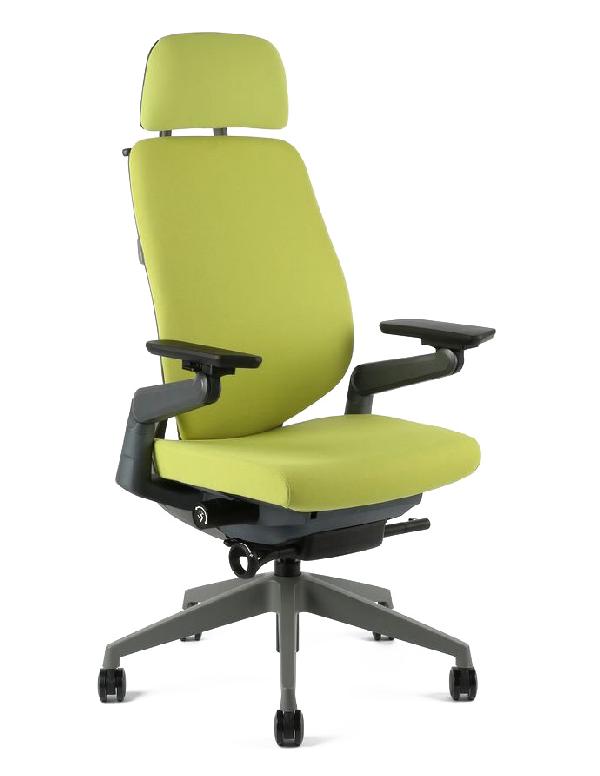Officepro Karme Kancelářské křeslo zelené s opěrkou hlavy