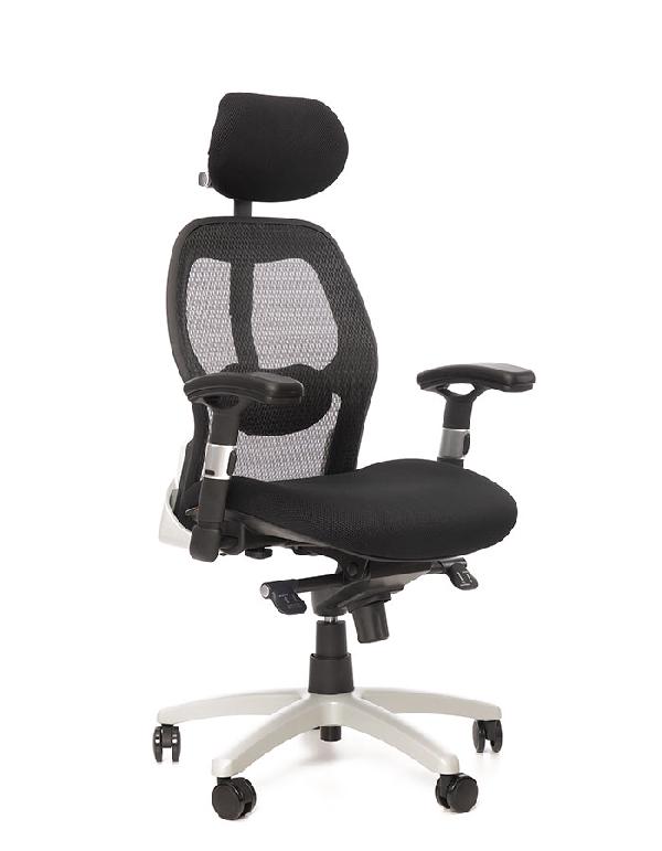 Office Pro Saturn Net Kancelářské křeslo černé s opěrkou hlavy