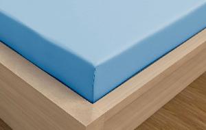 Jersey prostěradlo s lycrou DeLuxe 90x200 světlé modré