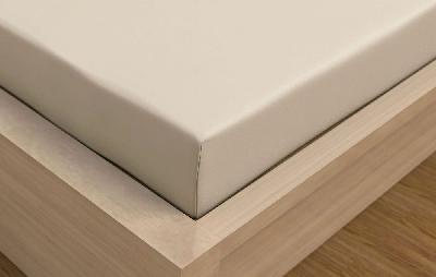 Jersey prostěradlo s lycrou DeLuxe 160x200 světle béžové