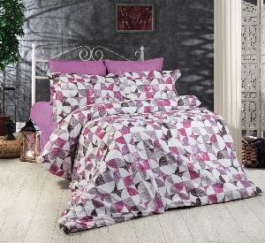 Krepové povlečení DeLuxe 140x200+70x90 Diego violet