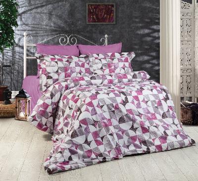 Krepové povlečení DeLuxe 140x200+70x90 Diego violet