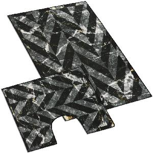 Koupelnová a WC předložka Černý mramor 3D